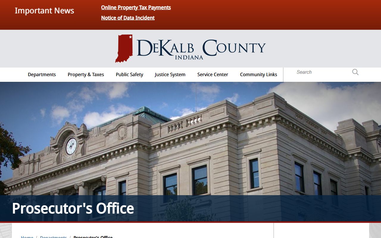 DeKalb County prosecutor court records after arrest office page