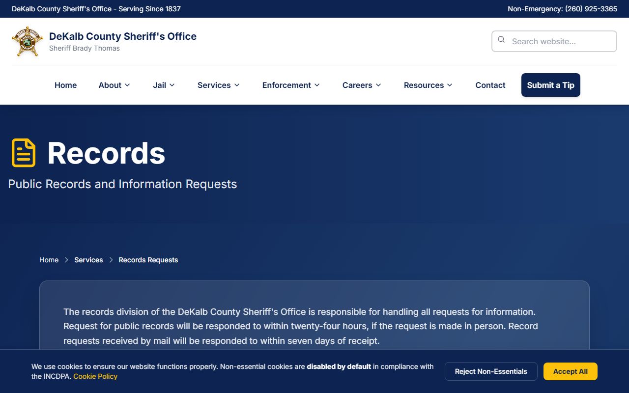 DeKalb County jail mugshots records request process