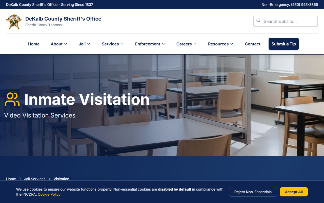 DeKalb County Jail video visitation rules